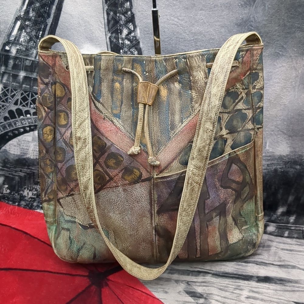 Jane Yoo Hand-painted Leather Bag Large